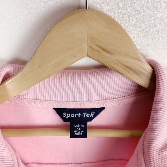 Sport-Tek Oversized Pink Quarter Zip Long Sleeve Fleece Athleisure Sweatshirt XL - Picture 7 of 9